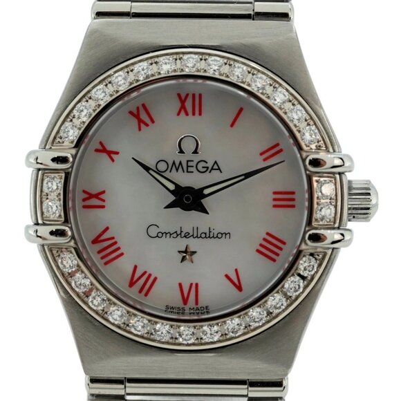 Omega 22.5mm Ladies Constellation MOP Dial Diamond Bezel Watch - Picture 1 of 6